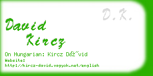 david kircz business card